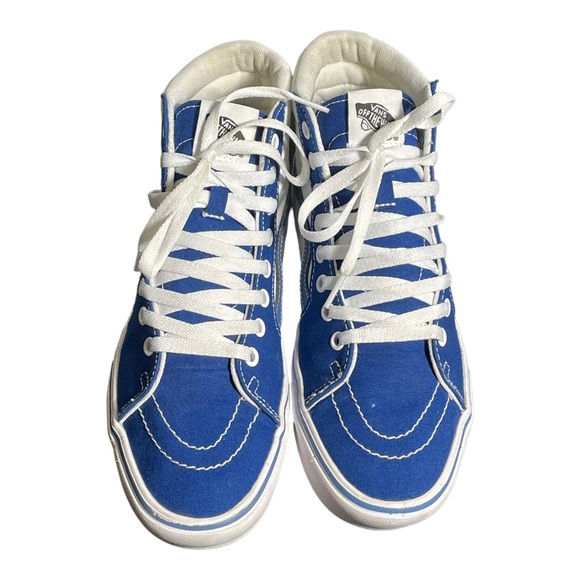 Vans High Top Sneaker Blue White Men’s Size 8 Womens Size 9.5 SB5 - Picture 8 of 11